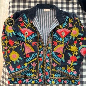 Embroidered Floral Women's Cardigan